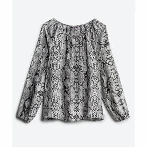 NYDJ, Minera Tie Detail Blouse, Size L